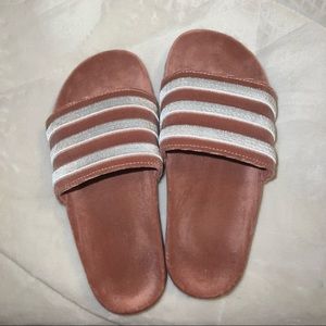 pink adida adilette slides